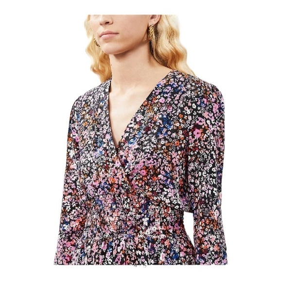 Maje Rayemi Floral-Print Woven Midi Dress NWOT - Picture 6 of 12